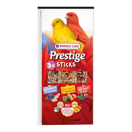 Sticks Canaris Triple Variety Pack - 3 goûts - Bâtonnets de graines très variés à 3,30 € - Versele-Laga - 422350 - Snacks