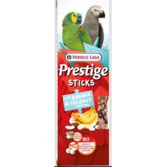 Sticks Perroquets avec Banane & Garniture de Coco - 2x70gr - Bâtonnets de graines très variés à 4,00 € - Versele-Laga - 42235...