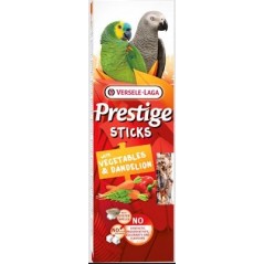 Sticks Perroquets avec Légumes & Pissenlit - 2x70gr - Bâtonnets de graines très variés à 4,00 € - Versele-Laga - 422360 - Snacks