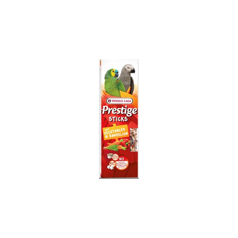 Sticks Perroquets avec Légumes & Pissenlit - 2x70gr - Bâtonnets de graines très variés