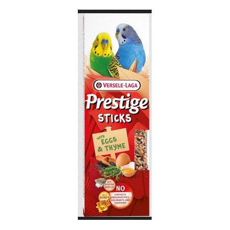 Sticks Petites Perruches avec Œufs & Thym - 2x30gr - Bâtonnets de graines très variés à 2,50 € - Versele-Laga - 422354 - Snacks