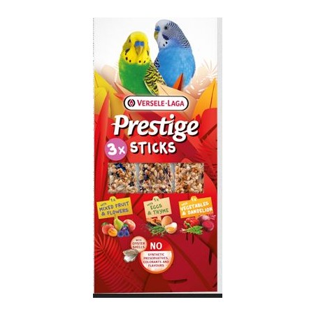 Sticks Petites Perruches Triple Variety Pack - 3 goûts - Bâtonnets de graines très variés à 3,30 € - Versele-Laga - 422355 - ...