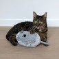 Cat kicking cushion bowie gris 13x14x33cm - Duvo+