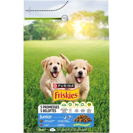 Junior Poulet, Lait et Légumes 3kg - Friskies à 10,50 € - Purina - 12575837 - Friskies