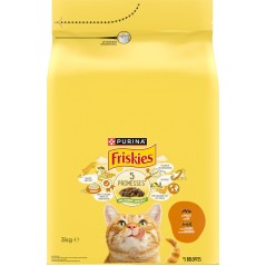 Chat Adult Poulet et Légumes 3kg - Friskies à 10,60 € - Purina - 12570916 - Friskies