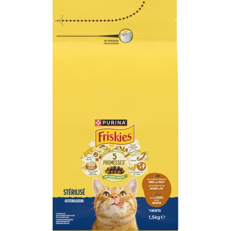 Lifestyle Chats Stérilisés Dinde 1,5kg - Friskies à 6,70 € - Purina - 12570918 - Friskies