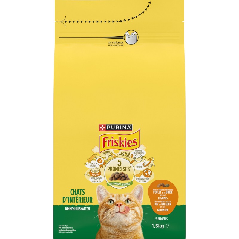 Lifestyle Chats d'interieur Poulet et Légumes 1,5kg - Friskies