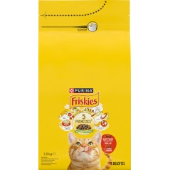 Chat Adult Boeuf, Poulet et Légumes 1,5kg - Friskies à 5,60 € - Purina - 12570898 - Friskies