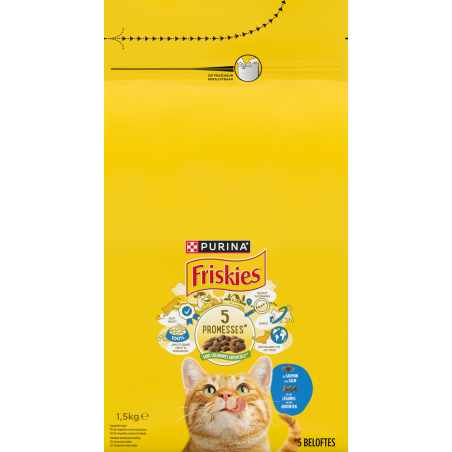 Chat Adult Saumon et Légumes 1,5kg - Friskies à 5,60 € - Purina - 12570931 - Friskies