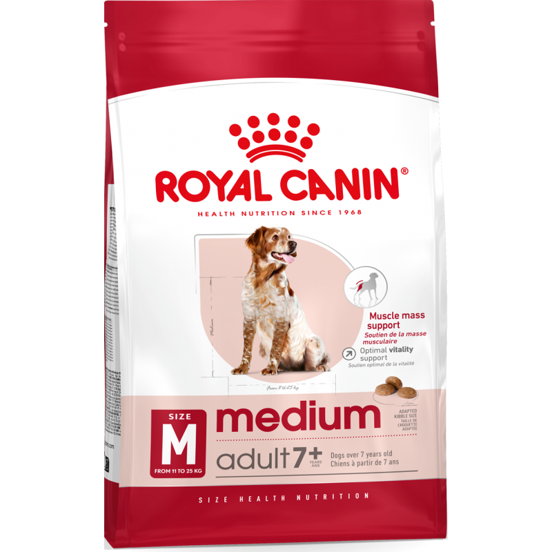 Medium Adult 7+ 10kg - Royal Canin