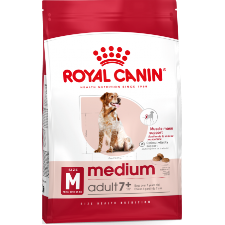 Medium Adult 7+ 10kg - Royal Canin