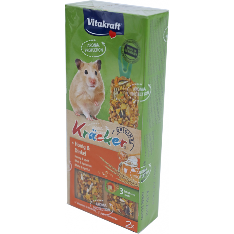 Rongeur miel/épeautre cracker hamster, 2en1 - Vitakraft