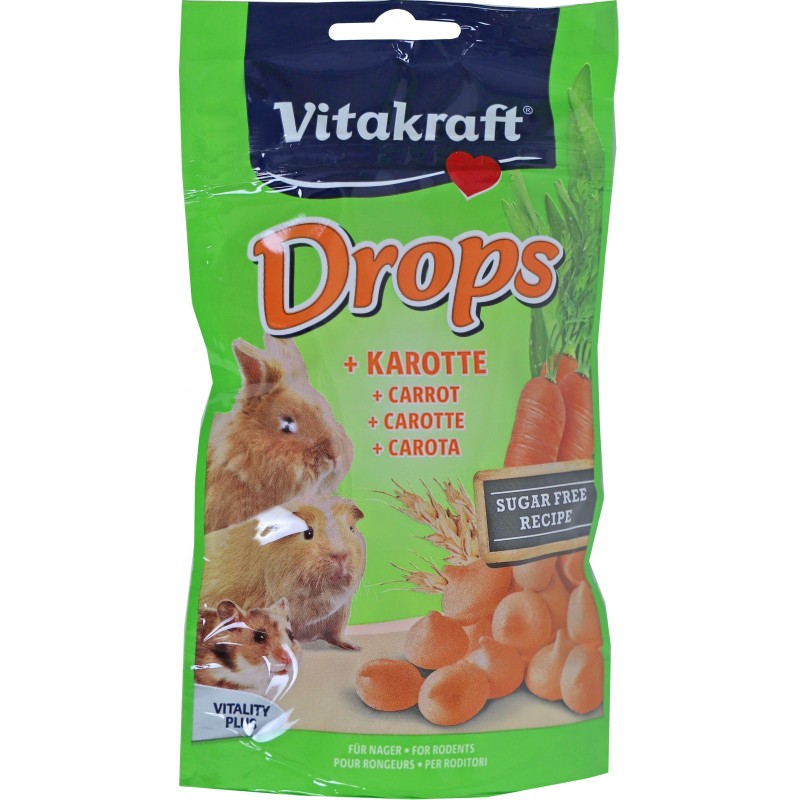 Gouttes de carottes pour rongeurs 75gr - Vitakraft