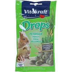 Gouttes de persil pour rongeurs sans lactose 75gr - Vitakraft à 3,00 € - Gebr. de Boon - 0193488 - Snacks aux épices, fruits ...