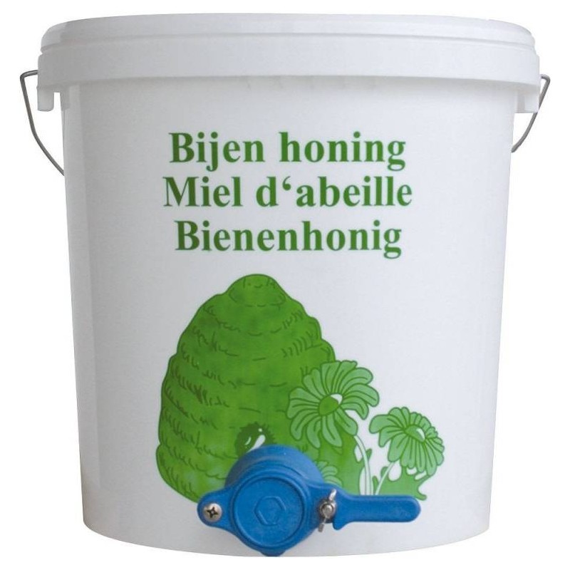 Seau hobbock en pvc 25kg avec robinet - Bijenhof