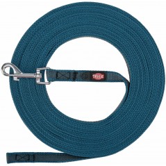 Laisse de suivi, caoutchoutée S-M 5m/15mm Pétrole - Trixie à 13,00 € - Trixie - 197890 - Laisses / Enrouleur