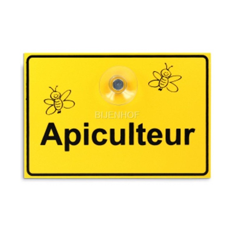 Panneau 'Apiculteur' avec ventouse - Bijenhof