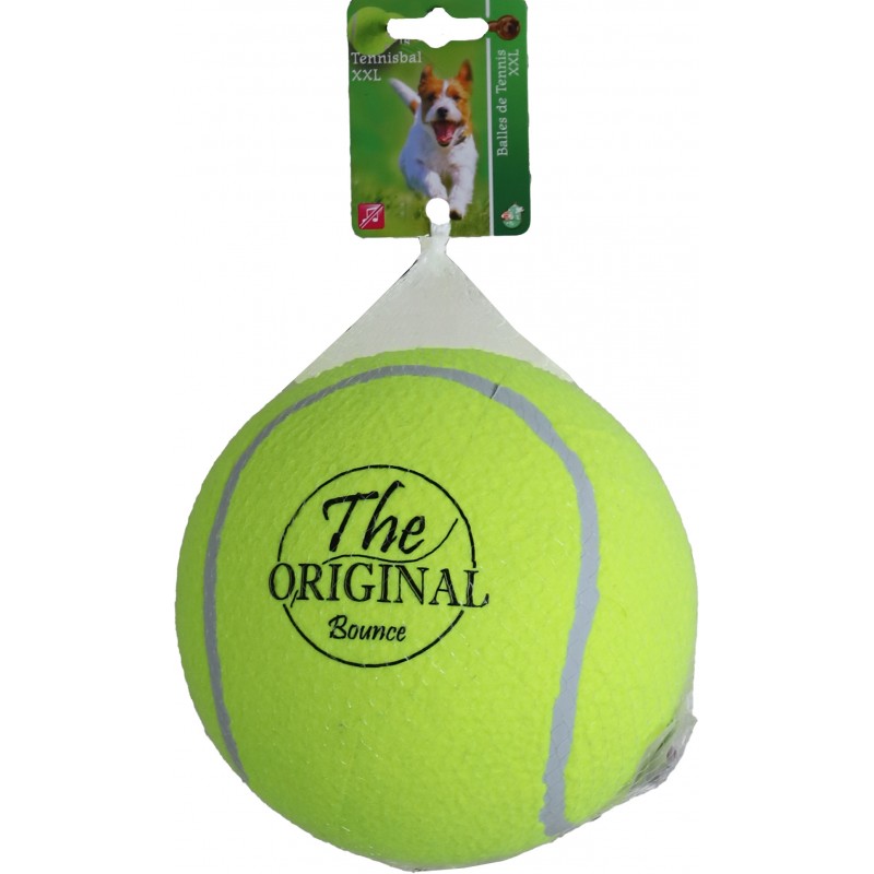 Jouet pour chien balle de tennis rebond gonflable XXL jaune 18cm - Gebr. de Boon