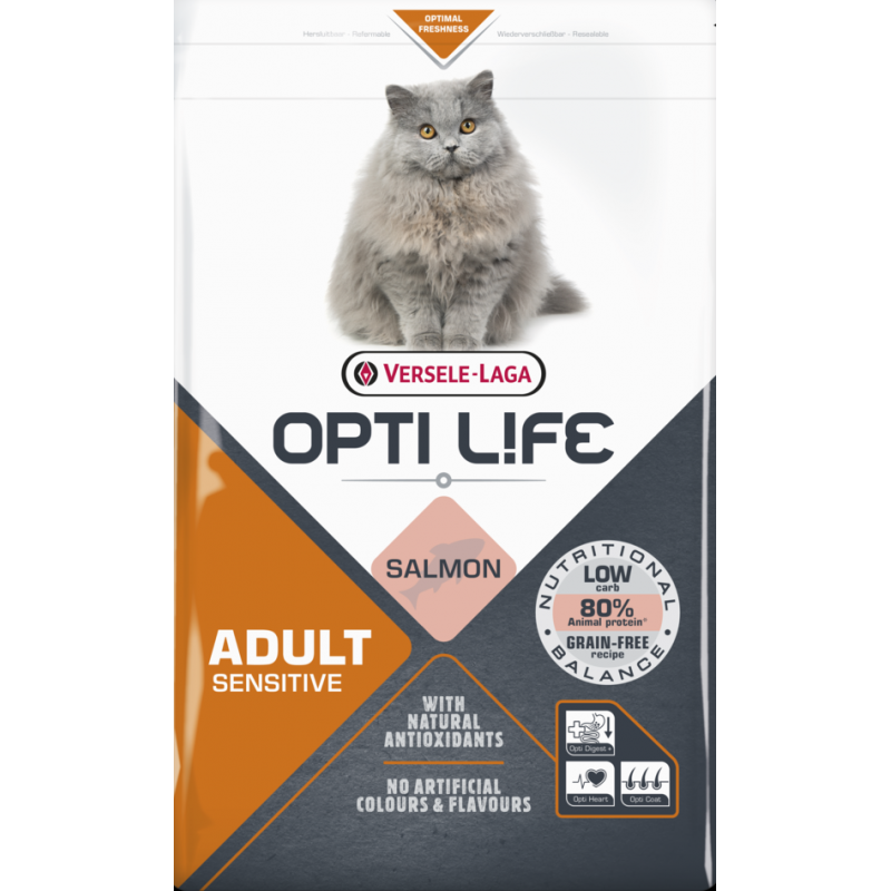 Cat Adult Sensitive Salmon 1kg - Opti Life