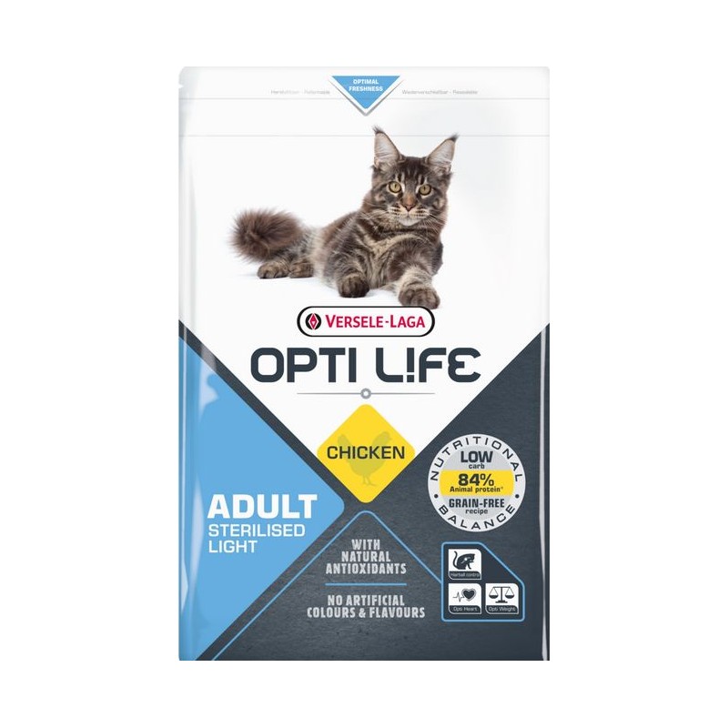 Cat Adult Sterilised/Light Chicken 1kg - Opti Life