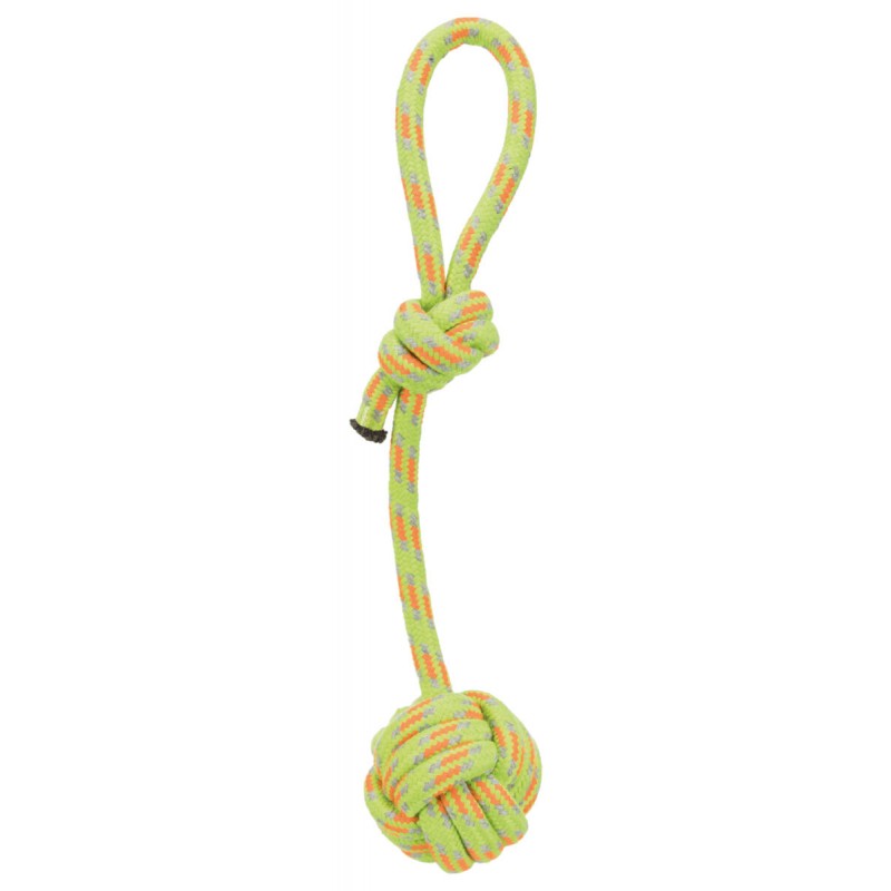 Corde de jeu avec balle tressée 37 cm - Trixie