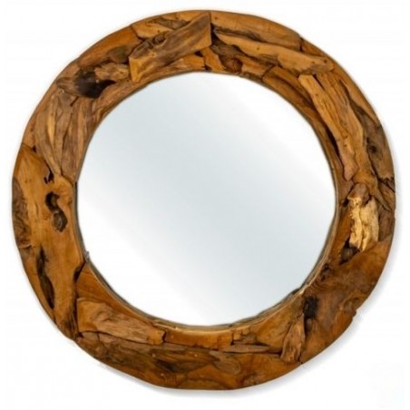 Miroir En Bois Teck Rond 100cmx7cm - Giganterra G02-03099 Giganterra 169,95 € Ornibird