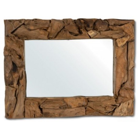 Miroir En Bois Teck Rectangulaire 60x7x80cm - Giganterra G02-03100 Giganterra 103,95 € Ornibird