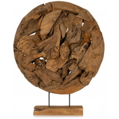 Décoration Rond En Bois Teck 80 x H 95cm à 119,95 € - Giganterra - G02-03085 - Décoration naturelle