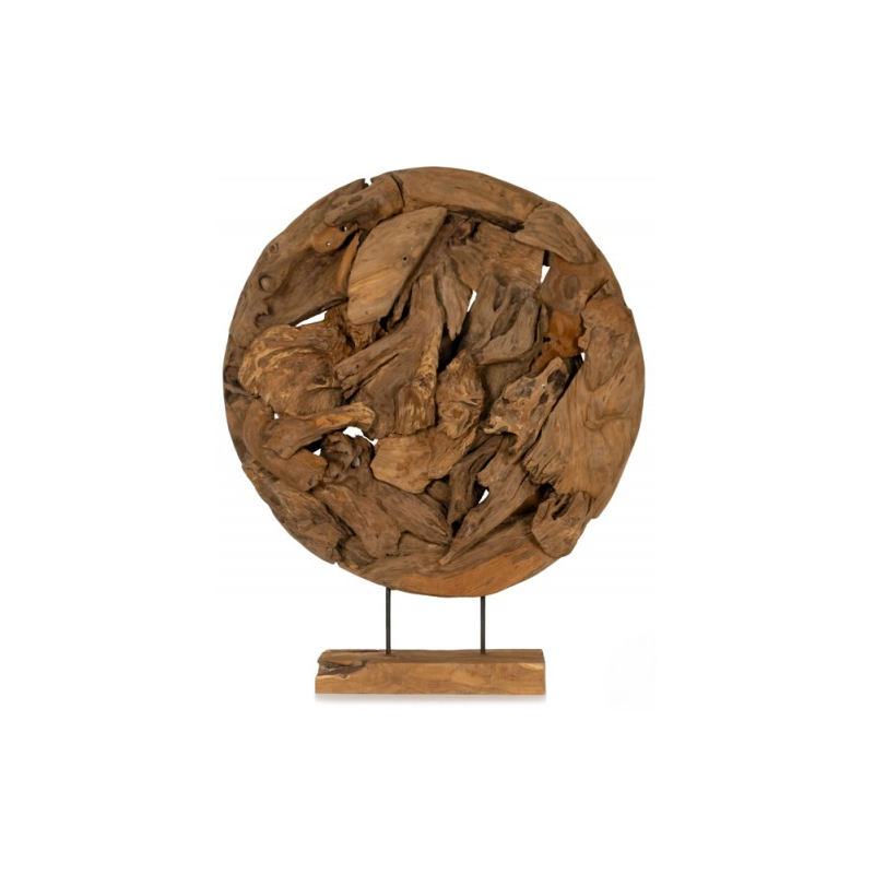 Décoration Rond En Bois Teck 80 x H 95cm