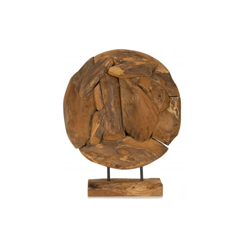 Décoration Rond En Bois Teck 40x H 49cm