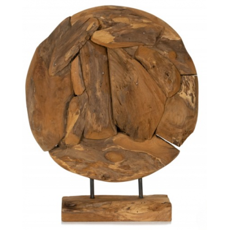 Décoration Rond En Bois Teck 40x H 49cm à 47,95 € - Giganterra - G02-03083 - Décoration naturelle