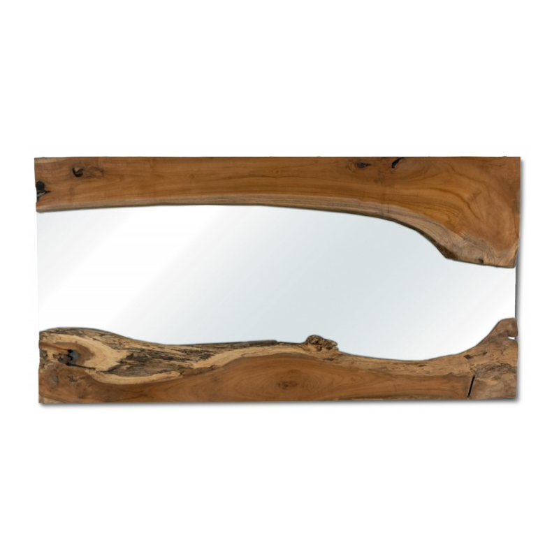 Miroir En Bois Teck Rectangulaire 60x3,5x80cm - Giganterra