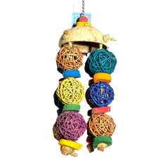 Jouet Perroquet Coco Wicker Cluster 40x15x15cm - Parrots & Toys à 19,25 € - Vogelhof - Parrots & Toys - TOYS0049 - Jouets