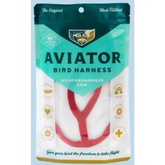 Harnais pour perroquet AVIATOR XX-Large Rouge à 39,95 € - The Aviator Flight Line - AV00157 - Harnais