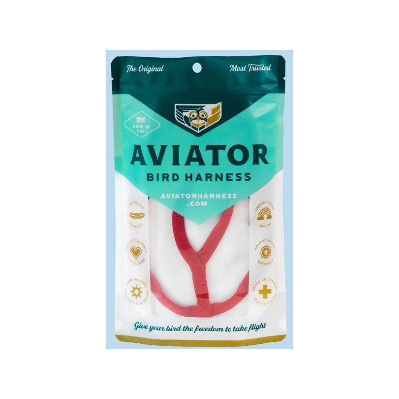 Harnais pour perroquet AVIATOR XX-Large Rouge