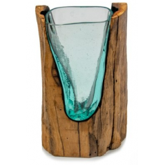 Vase verre forme V Racine de gamal 30 cm - Giganterra à 24,95 € - Giganterra - G02-03010 - Décoration naturelle