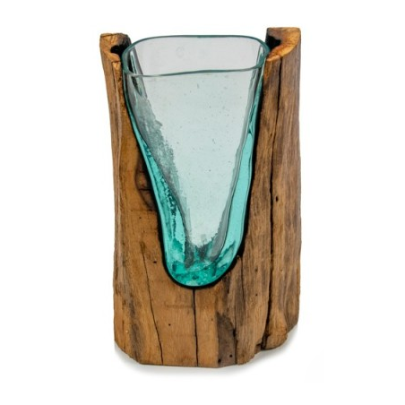 Vase verre forme V Racine de gamal 30 cm - Giganterra à 24,95 € - Giganterra - G02-03010 - Décoration naturelle