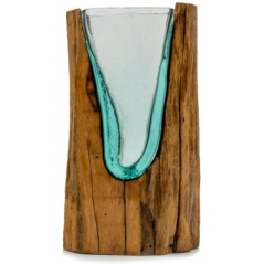 Vase verre forme V Racine de gamal 30 cm - Giganterra à 24,95 € - Giganterra - G02-03010 - Décoration naturelle