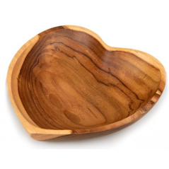 Plateau Cœur En Bois Teck 18x18x4cm - Giganterra à 11,95 € - Giganterra - G02-03067 - Décoration naturelle