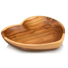 Plateau Cœur En Bois Teck 18x18x4cm - Giganterra à 11,95 € - Giganterra - G02-03067 - Décoration naturelle