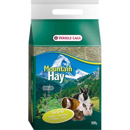 Mountain Hay Mint 500gr - Foin de montagne à la menthe à 3,95 € - Versele-Laga - 424185 - Versele-Laga