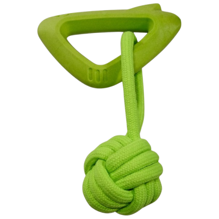 Jouet pour Chien Triangle + Corde Vert 25cm - Vadigran