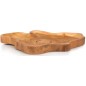 Assiette en Bois Teck Naturel 44x35x3cm - Giganterra