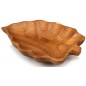 Plat en Forme de Feuille en Bois Teck 20x15x4cm - Giganterra