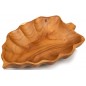 Plat en Forme de Feuille en Bois Teck 20x15x4cm - Giganterra