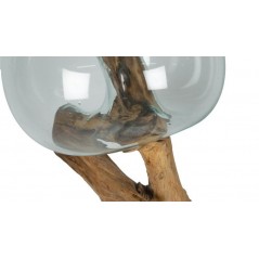 Support en Bois Teck avec Double Verre 150x35cm - Giganterra à 395,95 € - Giganterra - G02-03012 - Décoration naturelle