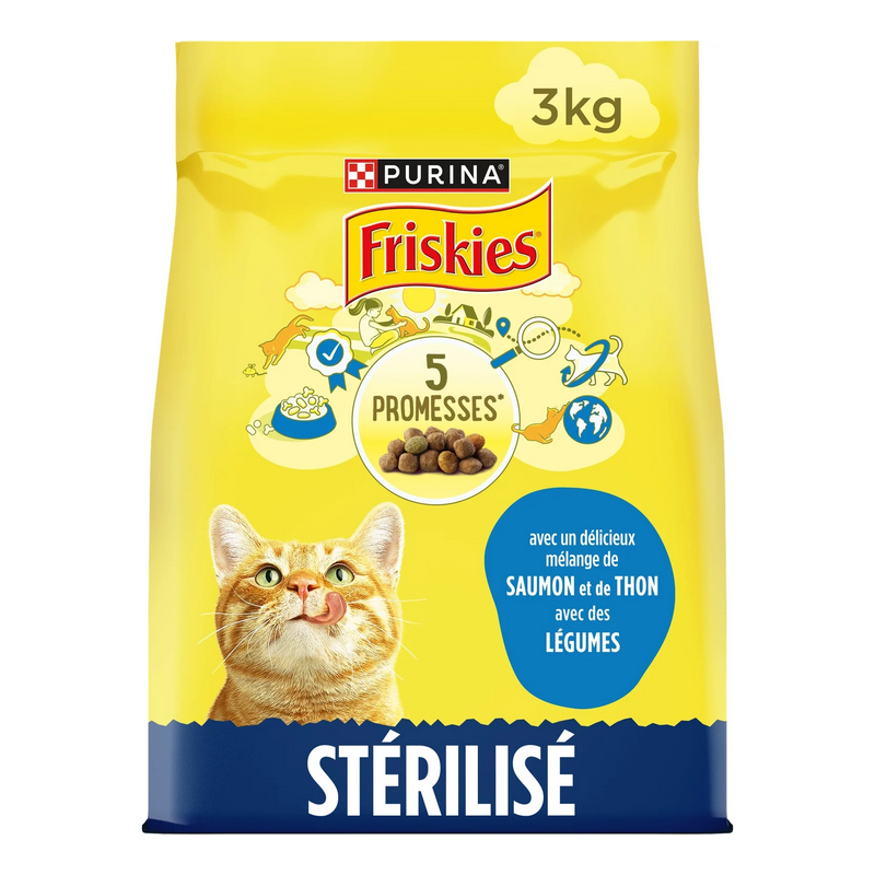 Lifestyle Chats Stérilisés Saumon et Légumes 3kg - Friskies