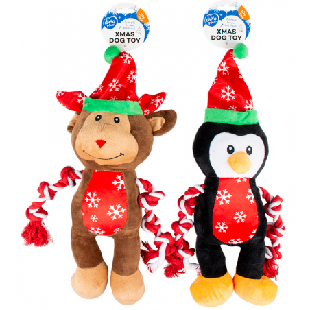 Xmas Peluche pingouin et Renne pour Chien - Duvoplus