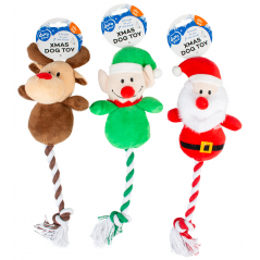 Xmas Peluche à Câliner avec Corde Couleurs Mélangées Père-Noël, Lutin ou Renne - Duvoplus 14675 Duvo + 4,75 € Ornibird