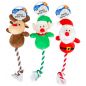 Xmas Peluche à Câliner avec Corde Couleurs Mélangées Père-Noël, Lutin ou Renne - Duvoplus